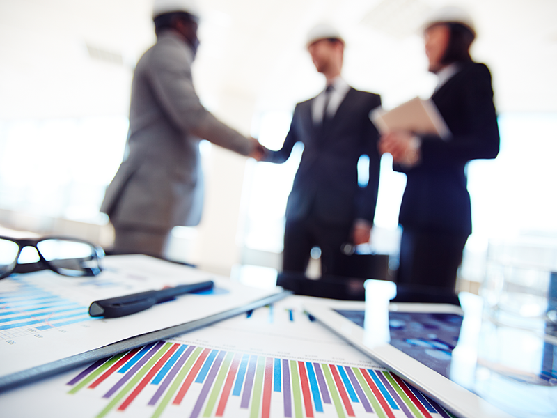 Equipe entreprise développement commercial